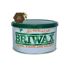 Dark Brown Furniture Wax Polish by Briwax, Cleans Stains & Polishes, 16 Oz.