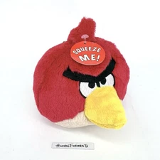 Angry Birds Red Bird Plush Commonwealth 2010 5” No Sound Rovio Plushie Toy Soft