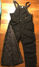VTG Carhartt R12 Yukon Extreme Arctic Winter Insulated Overalls Bibs 46x34 GREAT