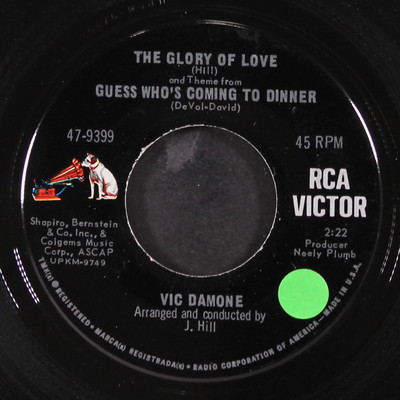 VIC DAMONE: the glory of love / come live with me RCA 7'' Single 45 RPM