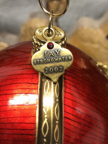Jay Strongwater 2002 Large Red Phoenix Jeweled Egg Ornament - Listing 2 - Picture 9 of 24