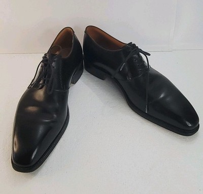 JM Weston Black Oxford Shoes 7 D  Branded Wooden Shoe Trees Included 