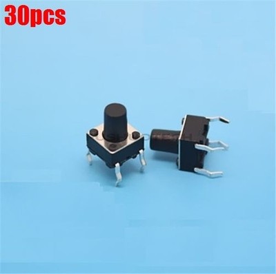 30Pcs Push Button Switch Tact Switch 6X6X8MM 4-Pin Tactile Dip Ic New xy #vn