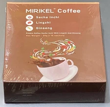 MIRIKEL Instant Coffee Mixed Sacha inchi /Lingzhi & Ginseng -10 Sachets(New)