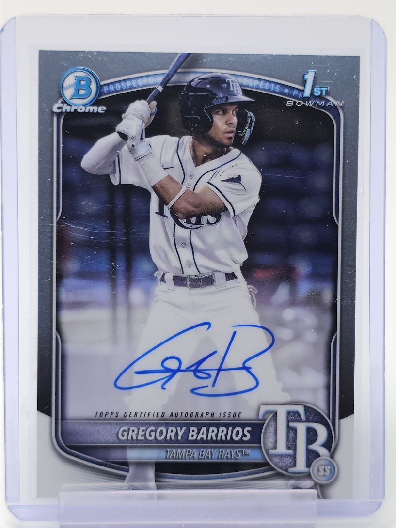 GREGORY BARRIOS 2025 BOWMAN CHROME 1ST AUTOGRAPH RAYS AUTO Q2045