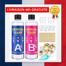 Résine époxy transparente 474 ml avec durcisseur, kit 1:1 pour coulée et