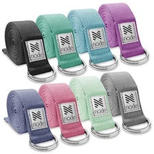 7-1/2' Woven Cotton Blend Yoga Strap - Stretching Exercise Prop Belt