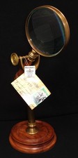WORLD MARKET Magnifying Glass with Brass Stand India  NEW 