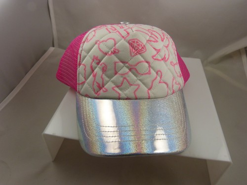 Fun Happy pink white silver unicorn star cactus diamond palm Baseball hat cap - Picture 2 of 4