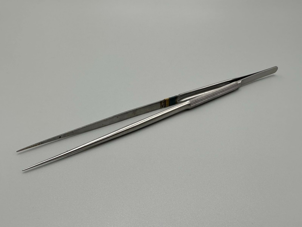 Scanlan 4004-97 Micro Forceps, Round Handle, Straight Tips, 7-1/8