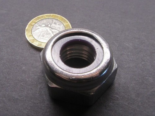 316 Stainless RH Lock Nut,, 5/8"-11 x 1 1/16" W x 39/64" H, 1 Pcs - Picture 4 of 10