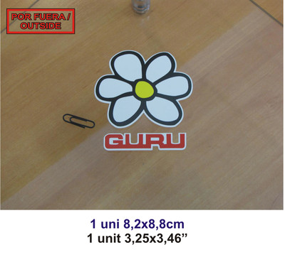 Sticker Vinilo Decal Vinyl Aufkleber Autocollant Guru Flor Flower Margarita