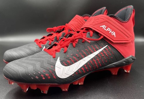 Nike Men's Alpha Menace Pro 2 Football Cleats Black Red BV3945-600 Size 16 New - Picture 3 of 7