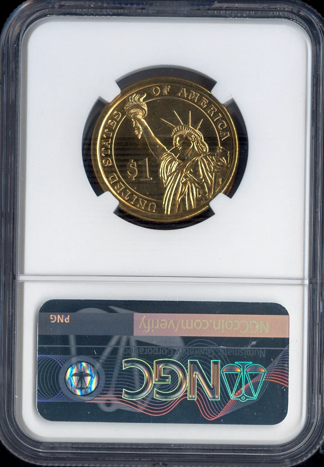 2015-D Lyndon B. Johnson Dollar NGC MS67 PL - 36th U.S President - Image 2 of 2