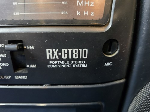 Panasonic RX-CT810 Vintage Boom Box Stereo Cassetta Ghetto Blaster RXCT810 Funzionante - Foto 8 di 8