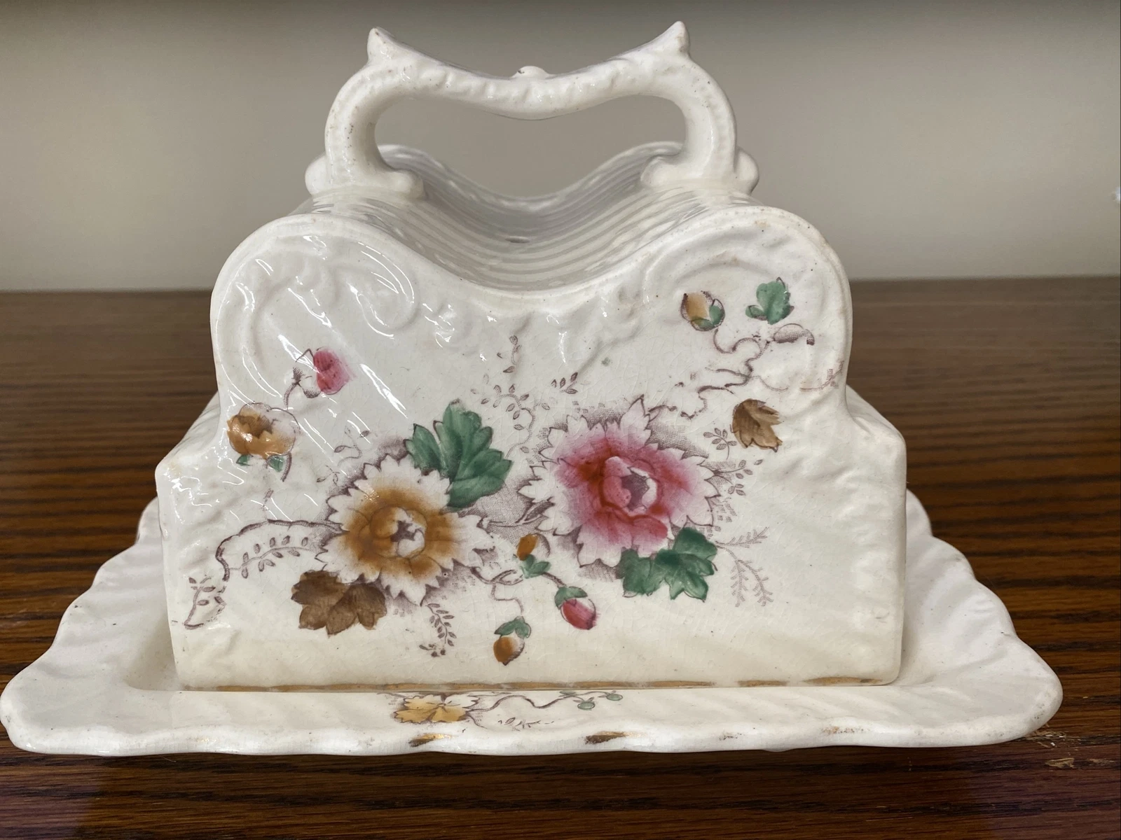 Beautiful Rare Covered Vintage Cheese and Butter Dish
