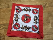 NEW Carolina Creative Bandanna Rodeo Cowboy 22" x 22" Hav-A-Hank Buckin Bronco