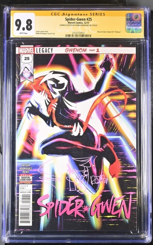 Spider-Gwen #25 Marvel Comics CGC SS NM/Mint 9.8 Signed & Sketch