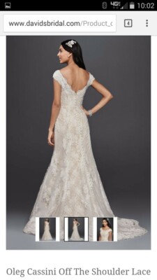 Oleg Cassini Off The Shoulder Lace Mermaid Wedding Dress Size 8 CWG533 $1350.00 | eBay Oleg Cassini Off The Shoulder Lace Mermaid Wedding Dress Size 8 CWG533 $1350.00 | eBay