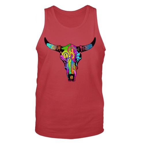 Colorida camiseta sin mangas gráfica Steer Wilderness vida silvestre naturaleza animales al aire libre - Imagen 6 de 8
