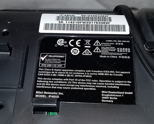 Mitel Networks IP485G Voip Phone  with base Used - Picture 2 of 2