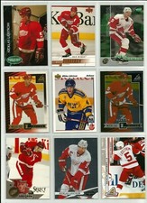 NIKLAS LIDSTROM RC LOT 9 ALL DIFF UPPER DECK ZENITH SILVER ROOKIE 1991 2013