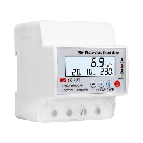 WiFi Photovoltaic Meter Breaker Timers Solar Bidirectional Hour Meter Enduring - Picture 3 of 8