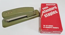 Vintage Swingline CUB Metal Stapler & Staples Green Office Desktop Small 5.25"