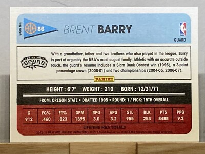 2012-13 Panini Past and Present #86 Brent Barry Spurs 0041 | eBay