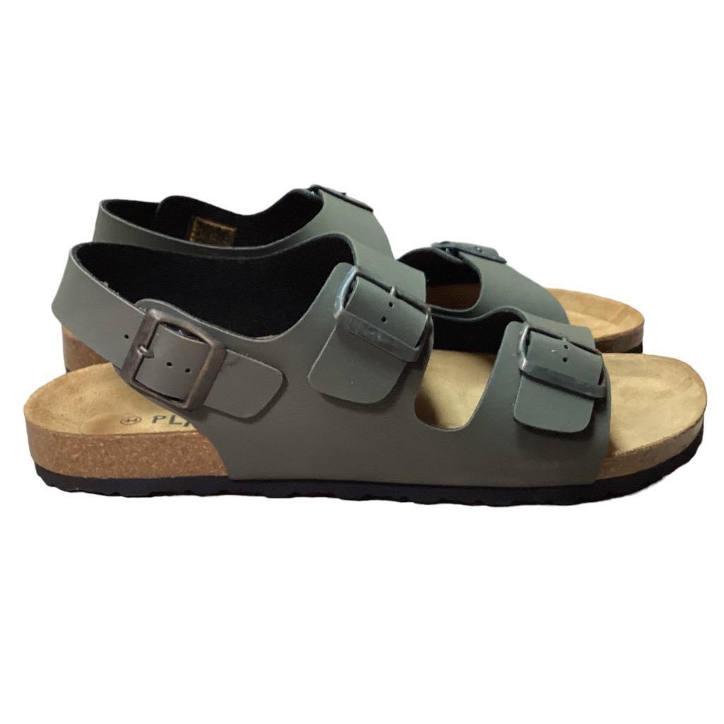 Plakton Sandals Mens 10.5 44 Green Baku 2 Strap Cork Soft  display picture 1