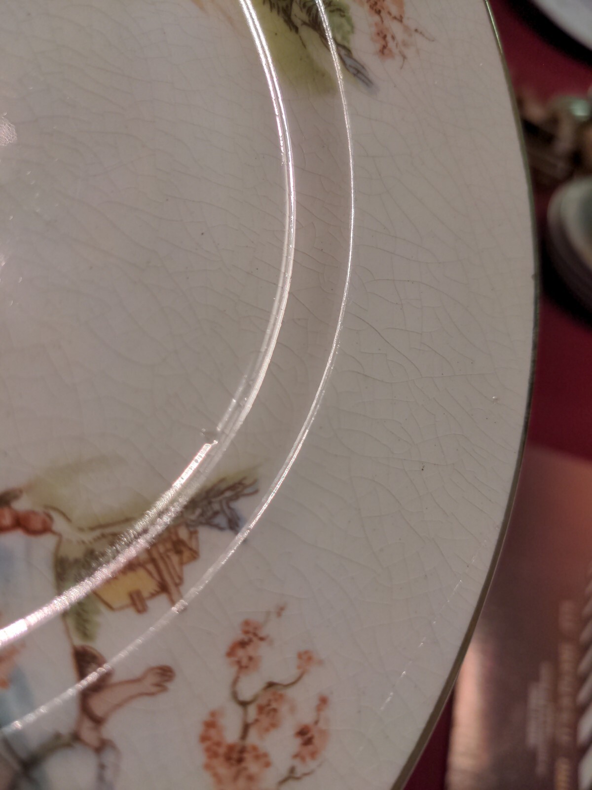 Antique K T & K China Karen Greenaway Child's China Set of 4 Small