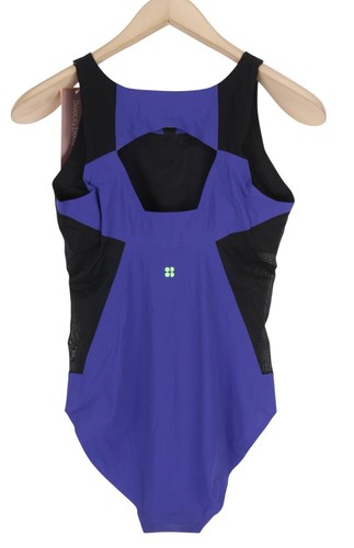 SWEATY BETTY Devant Dance Leotard Women Jumpsuit M High Stretch Cut-Out Back - Picture 2 of 8