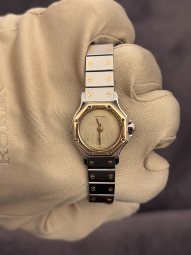 Cartier Santos Octagon 0907 Super Rare Ghost Dial Automatic Ladies Wrist Watch - Picture 2 of 13