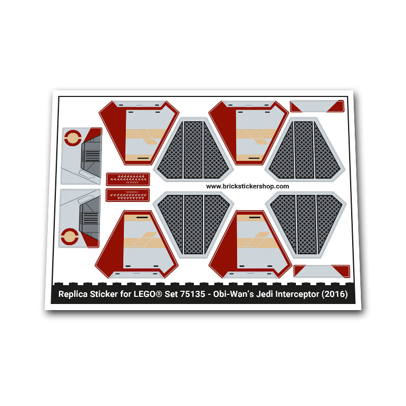 Replacement Sticker for Set 75135 - Obi-Wan's Jedi Interceptor | eBay