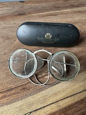 Willson Goggles E1 1900s Side Shield Mesh Safety Glasses Wire Arms Original Case