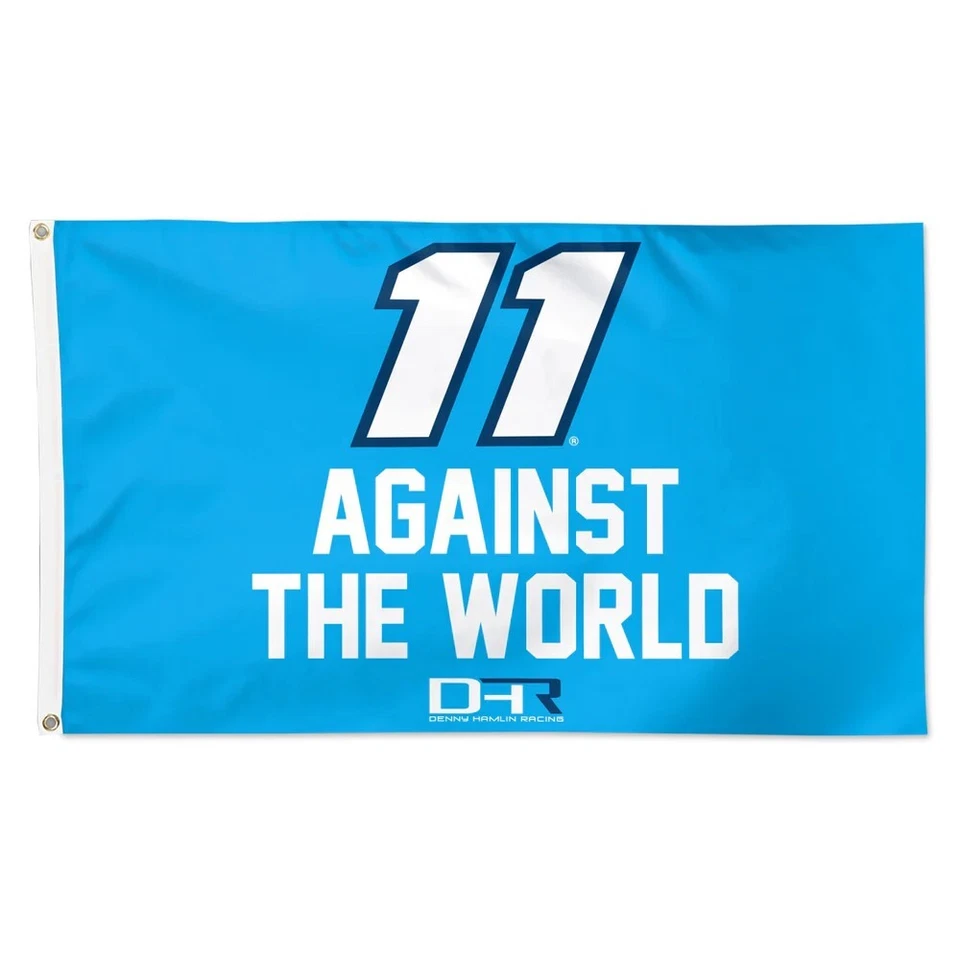 Denny Hamlin #11 Against The World Nascar Car Racing 3x5 FT Flag Wall Banner