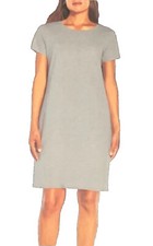 Gap Women's Knee Length Relaxed Fit Lightweight T-Shirt Dress XS Gray
