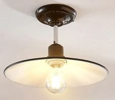 Image of Metal Pendant Ceiling Lamp - Black & White