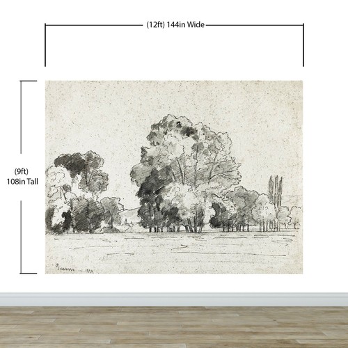 Forest Trees Wallpaper Peel and Stick Mural, Grove of Trees Drawing by Camille P - Picture 19 of 20