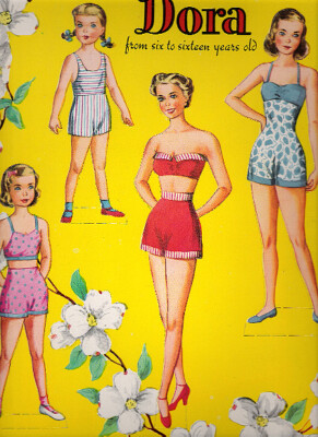 VINTAGE UNCUT 1951 DORA GROWS UP FROM 6 TO 16 PAPER DOLLS~~#1 TOP REPRODUCTION