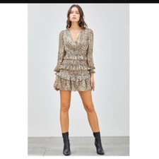 Leopard Print Ruffle Dress MELINDA LEOPARD DRESS