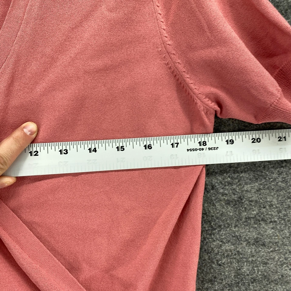 Blusa New York & Company Mujer M Mediana Rosa Cuello en V Manga Corta Rayón Informal Foto 4 de 4