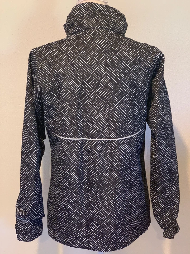 Columbia девочек L 14 16 дождевик водонепроницаемый черный белый розовый обмена оболочки - Изображение 4 из 4