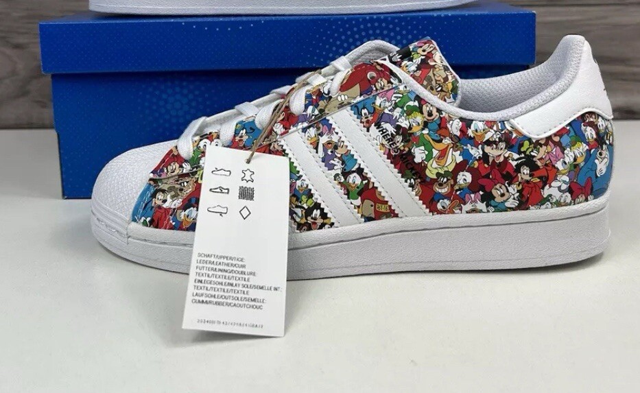 adidas × Disney SUPERSTAR SST J MICKEY Size 5 - Adidas Superstar J Disney Mickey Mouse White Youth