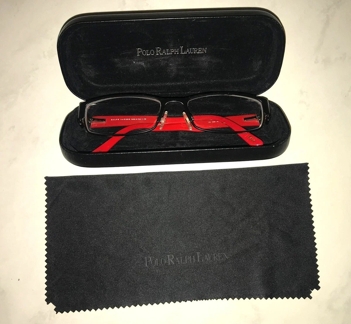Polo glasses black and clearance red