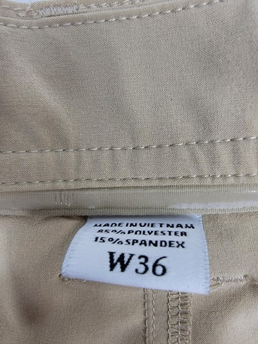 FOOTJOY FJ Lightweight Khaki Beige Performance Golf Shorts Mens Size 36 Grabber - Picture 4 of 6