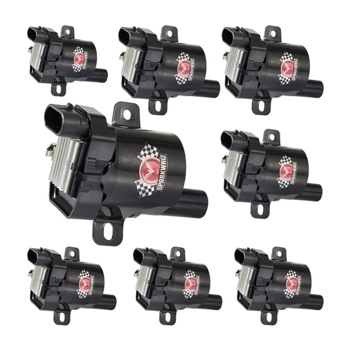 Set of 8 Round Ignition Coil Pack UF262 with Spark Plug Wire For Chevy GMC 1500 - Picture 23 of 24