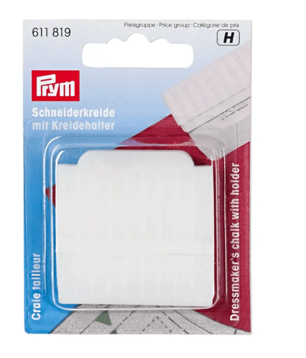 Dressmaker’s Chalk With Non-Slip Holder – White Chalk Slab by Galedi Pins