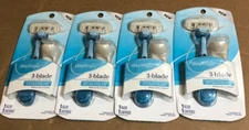 Daylogic 3-Blade Easyfit Razor for Women 1 Handle + 1 Cartridges Lot of 4 ~
