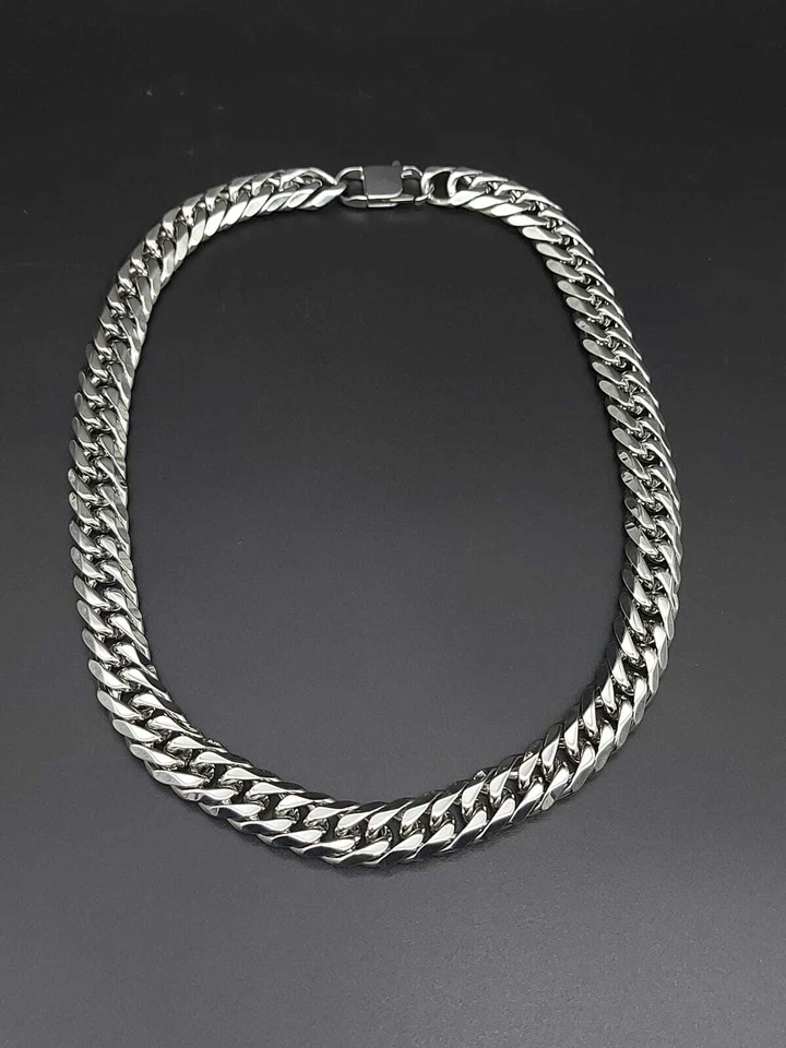 XXL Panzerkette Edelstahl 19 mm Stainless Steel Hochwertig Halskette Massiv NEU - Bild 3 von 4